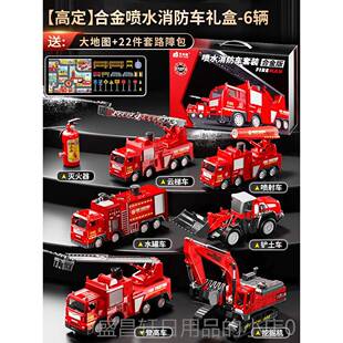 高档儿童合金玩具车机翻斗车吊车货车小土汽车挖模型男孩大卡号工