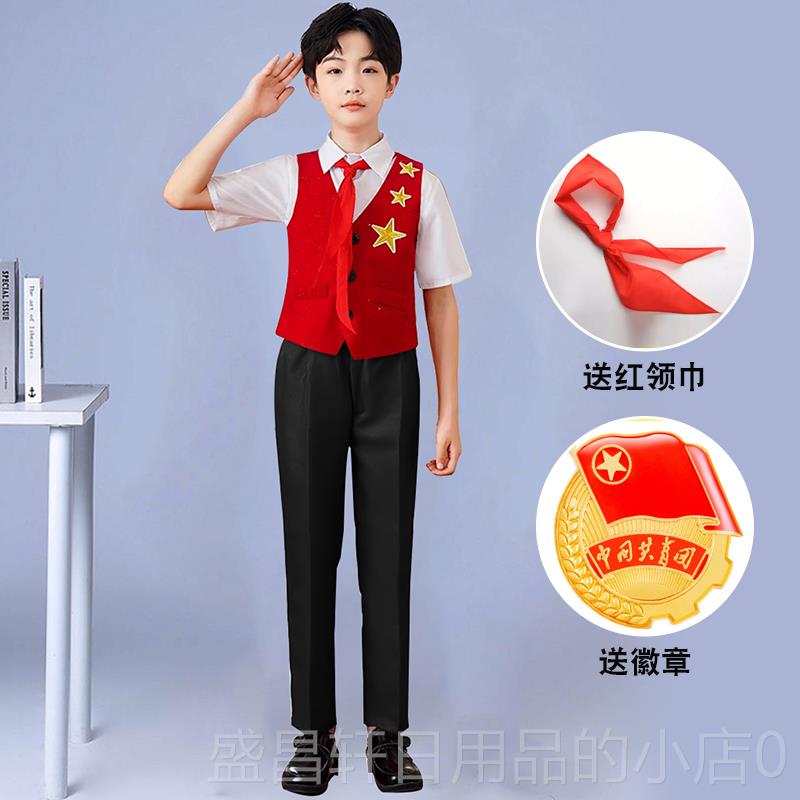高档六唱一儿童大合出服小学生红中歌男女童礼服诗歌朗诵比赛表演