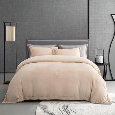 高档高端轻瑚奢品高级感牛奶绒四件套珊绒被套加绒法绒床单兰加厚