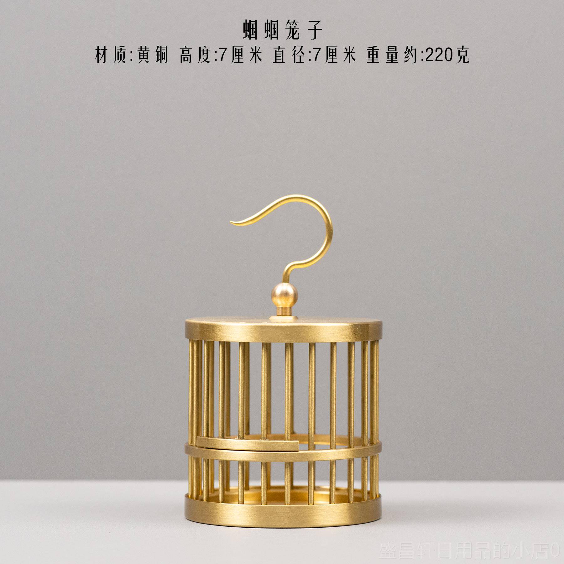 高档小铜记黄铜蝈笼子销全网热高档纯铜小型蝈笼蟋蟀子鸣虫笼子铜