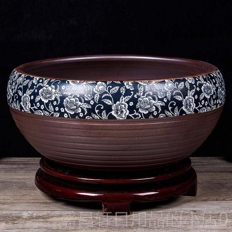 高档景德镇陶瓷鱼缸养盆鱼盆桌金鱼件乌龟缸面小型鱼缸家用客厅摆,宠物/宠物食品及用品,桌面缸,淘宝优惠券,粉丝福利购,淘宝优惠卷