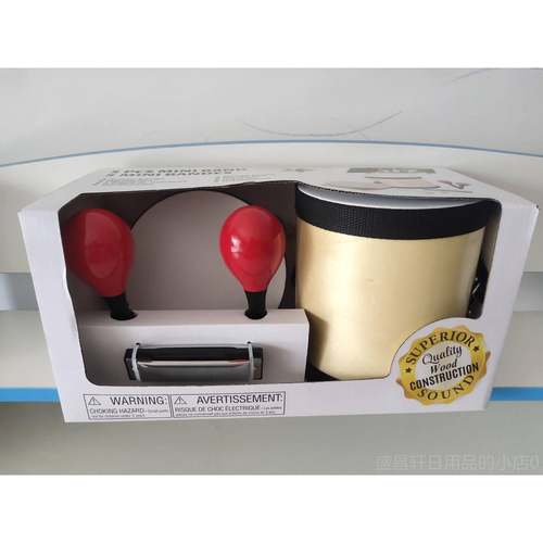 高档REDY AC外贸木质亲子早E教奥尔A夫教具 打击乐器 铃双鼓面鼓