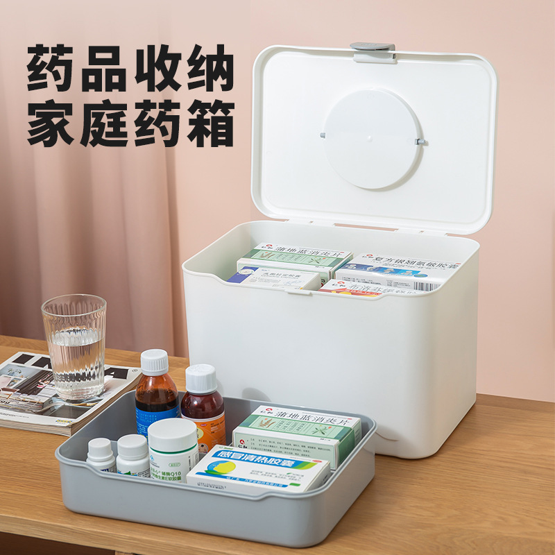 家用大容量医药箱应急收纳
