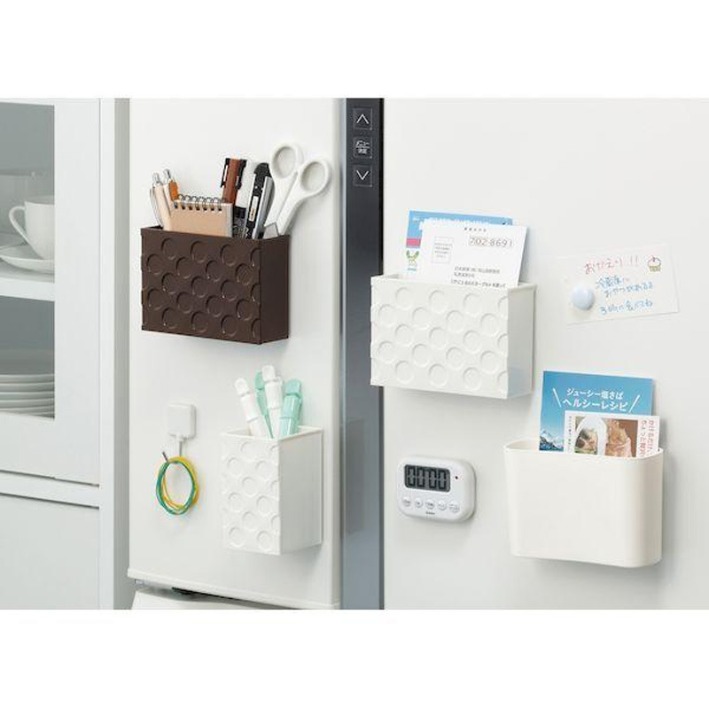 日本进口正品磁铁吸附收纳整理盒 吸附冰箱洗衣机收纳