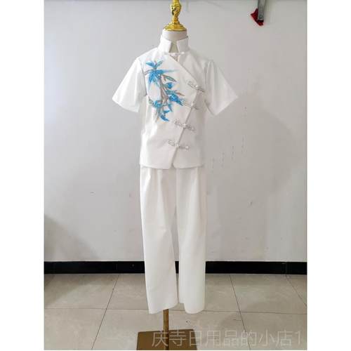 高档儿童唱演服高端中国公风古筝出表演蓬蓬裙礼服六合一朗诵女童