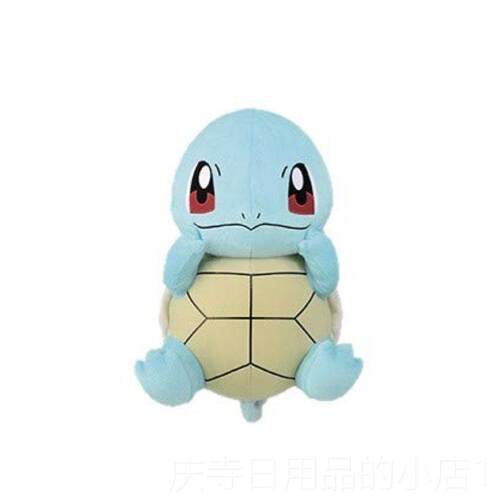 高档日本正品pok小emon宠物精灵大口袋妖怪杰尼抱龟公仔枕毛号绒