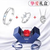 正品 幸运9999纯银手镯生女士年轻款 足银镯子情礼侣银饰日物送女朋