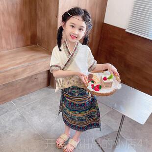 正品双版纳傣族服装儿童云南少数民风女童六儿童一节表演服演族出