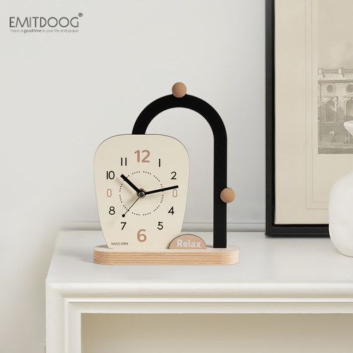 EMITDOOG入户玄关装饰摆件家居客厅电视柜摆放式创意时钟桌面饰品