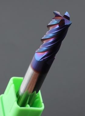 普迪刃5度钨钢合金铣刀金鹭料纳米蓝色涂层热处理加工加长铣刀