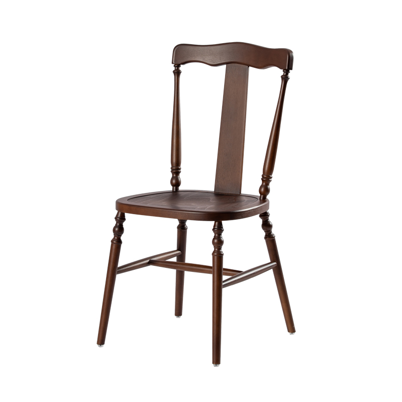 质朴中古餐椅实木法式复古椅子靠背餐厅餐桌椅咖啡店椅子