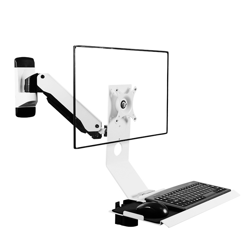 壁挂显示器支架工业设备键盘托板摇臂支架一体电脑屏幕机床挂架子