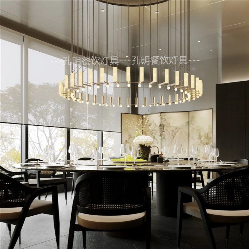 酒店宴会厅餐饮包厢吊灯设计师款饭店包间大堂高档会所包厢灯具