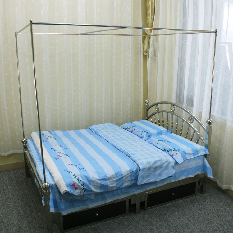 蚊帐架不锈钢支架管子床幔杆子上配件1.2米1.5米1.8米