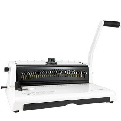 T598铁圈装订机厂家 双线圈装订机全抽刀4孔方孔打孔 台历铁圈机