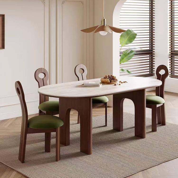 实木法式复古餐桌白蜡木餐桌洞石岩板胡桃色家用椭圆形餐桌椅组合,鲜花速递/花卉仿真/绿植园艺,割草机/草坪机,淘宝优惠券,粉丝福利购,淘宝优惠卷