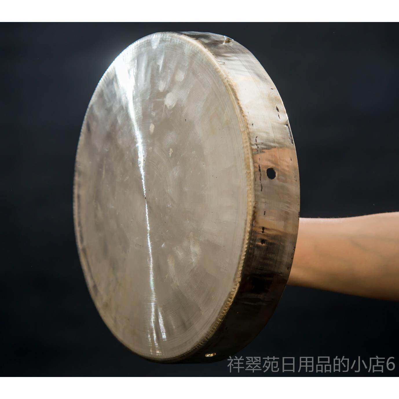 高档铜手锣铜锣包锣虎音锣纯铜锣小中铜锣敲锣道锣具镲响锣铜锣乐