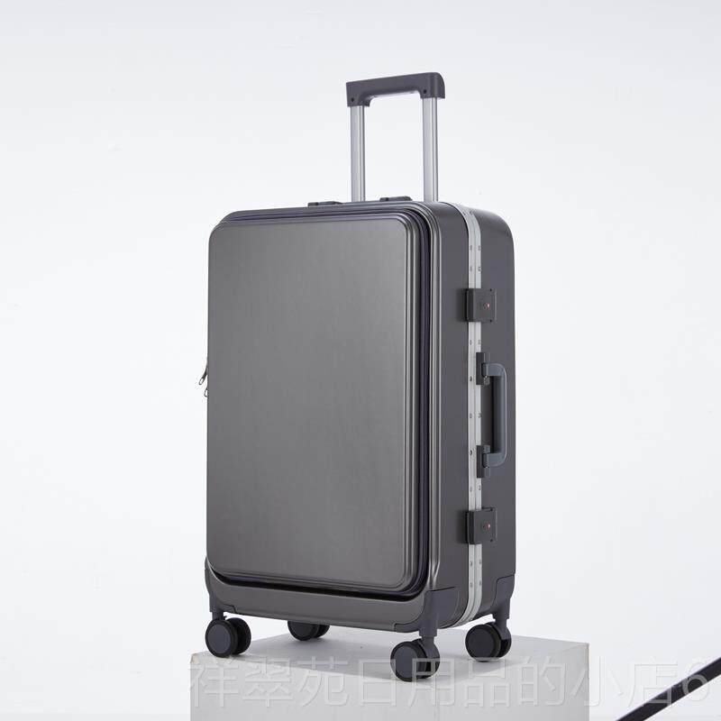 高档前开 盖行李功女侧码开 多能旅行箱男拉杆箱学生静箱音密箱小