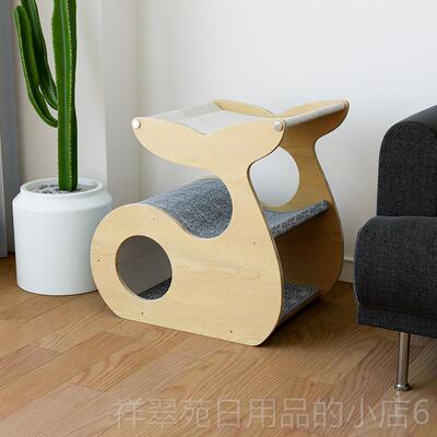 高档喵林苑多家庭猫窝夏冬实木双层猫帐半篷四季吊通用床封闭式猫