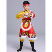 高档童藏族演出服小学幼儿园表演服水袖 生舞蹈服装 蒙古儿女童走秀