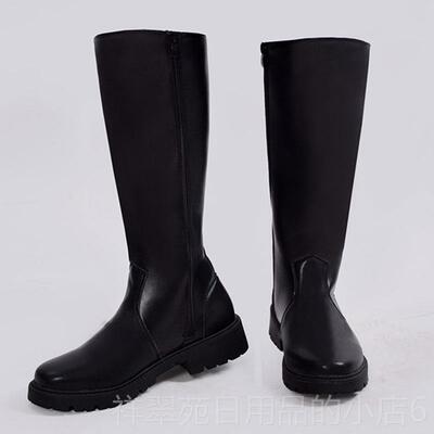高档骑出士马术皮靴靴骑马成人男儿童马靴升旗手女演舞台大官靴表