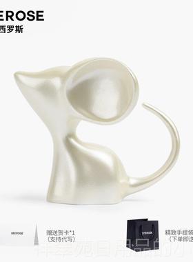 高档肖SEEROS创E西罗斯老鼠仔生吉祥物公办公室摆件车载装饰品意