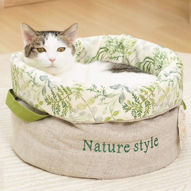 猫窝冬季保暖狗窝四季通用半封闭式猫床信桶宠物窝猫咪用品