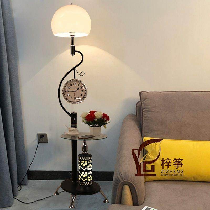 创意时尚简约现代落地灯茶几客厅钟表个性沙发卧室书房网红床头灯