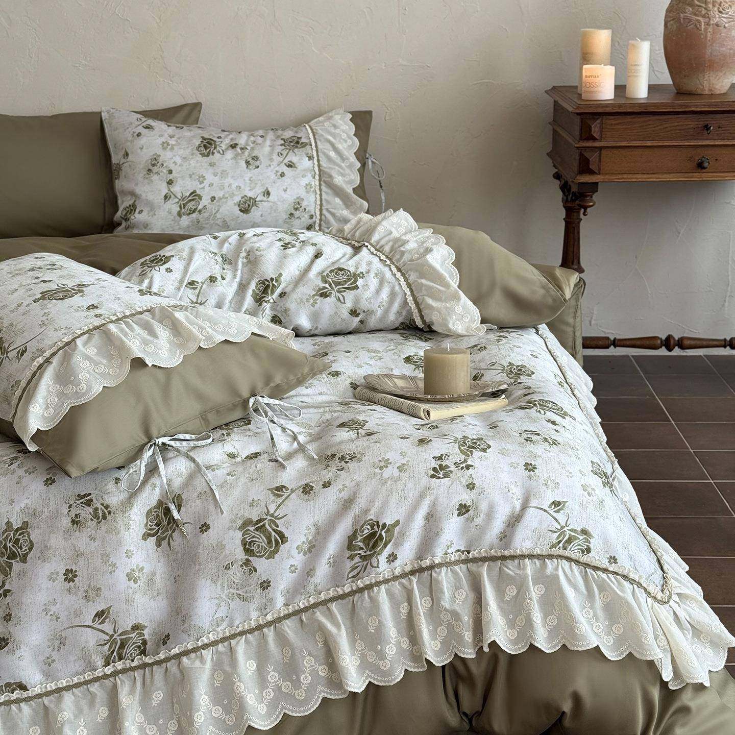 复古公主风法式全棉亲肤四件套高端玫瑰数码印花被套纯棉床上用品,五金/工具,五金工具箱/五金收纳箱,淘宝优惠券,粉丝福利购,淘宝优惠卷