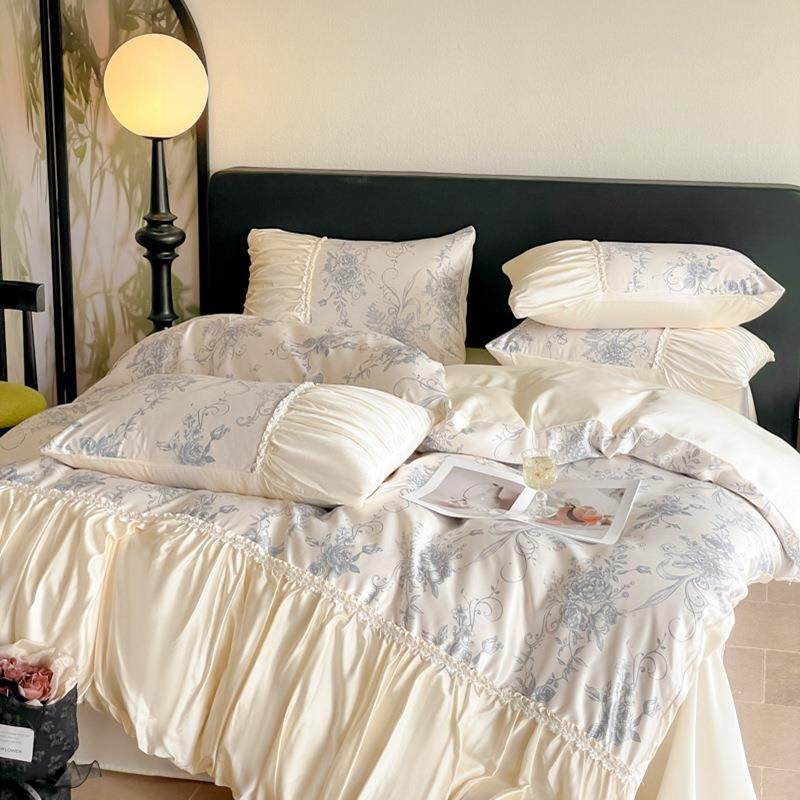 法式复古花边水洗天丝四件套夏天冰丝滑裸睡凉感床单被套床上用品,五金/工具,五金工具箱/五金收纳箱,淘宝优惠券,粉丝福利购,淘宝优惠卷