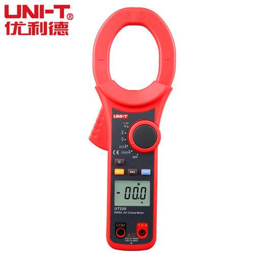 UNI-T优利德钳形表电工多用表勾表 UT220 交流2000A大电流大钳口