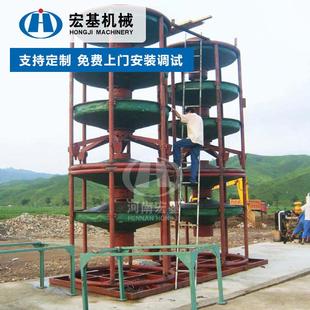 选矿螺旋溜槽 玻璃钢选煤选金选别设备 钨矿锡矿锆英石洗选溜金槽