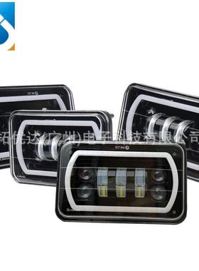 厂家直销 4x6 6x7 方灯牧马人5寸 LED改装工作灯套装组合 RGB光圈