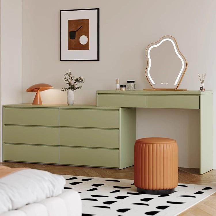 法式中古风梳妆台斗柜一体网红梳妆柜现代简约大小户型卧室化妆台