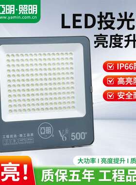 亚标投光灯100W150W200W300w500w防水泛光灯户外射灯高杆灯