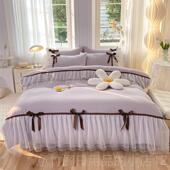 正品 件被套纯棉1.8双人床上用 床笠 四套全棉韩版 约公主风床m裙款