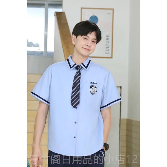正品短初中生夏袖季毕业班服生jk制服套装高中生小学学院风衬衫演图片