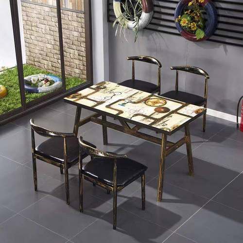 餐桌商用餐饮店烧烤饭店夜市复古小吃火锅店早餐面馆快餐桌椅组合