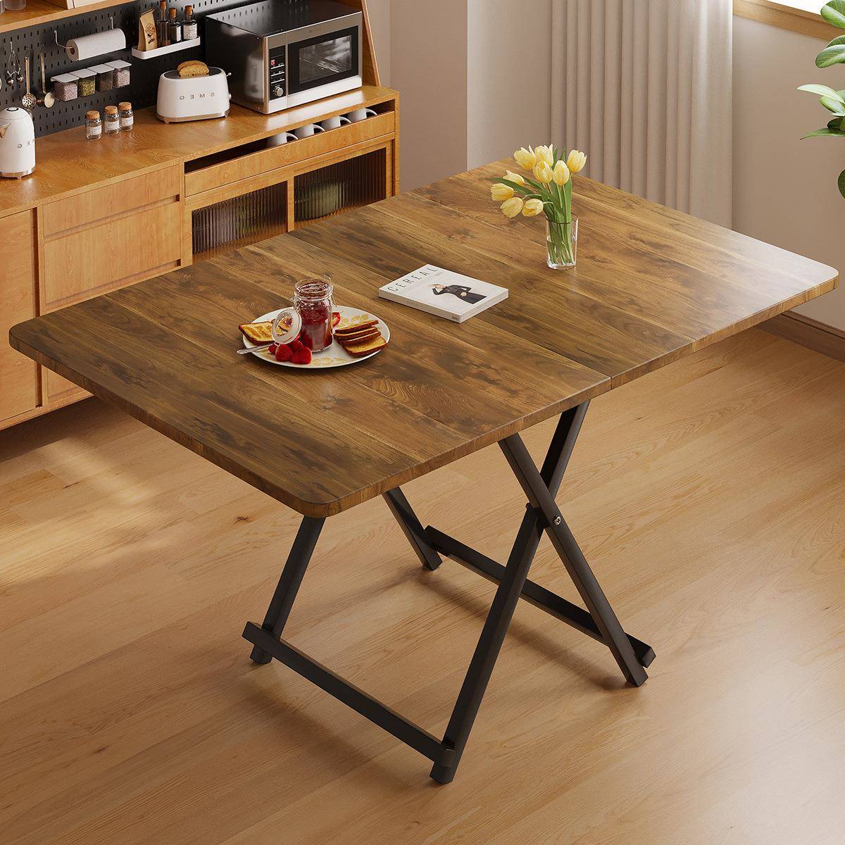 简易家用租房小型户外摆摊便携手提免安装吃饭桌脏脏板可折叠方桌