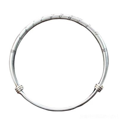 高档度镯切苦推厄足银子9999银心经一万字符拉手镯可调节