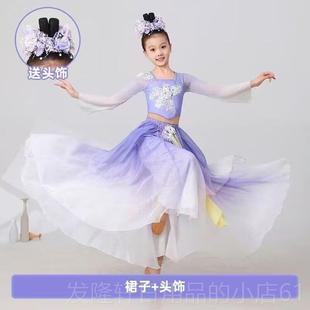 高档独儿童古舞表演服装，中国舞蹈剧目舞典蹈艺术考试族风格舞民