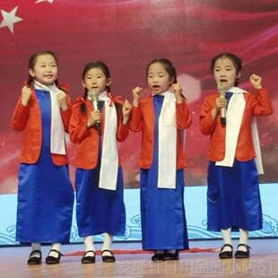 高档新款江儿童表演抗服话剧红梅赞款演出姐服民国战女性服装女旗