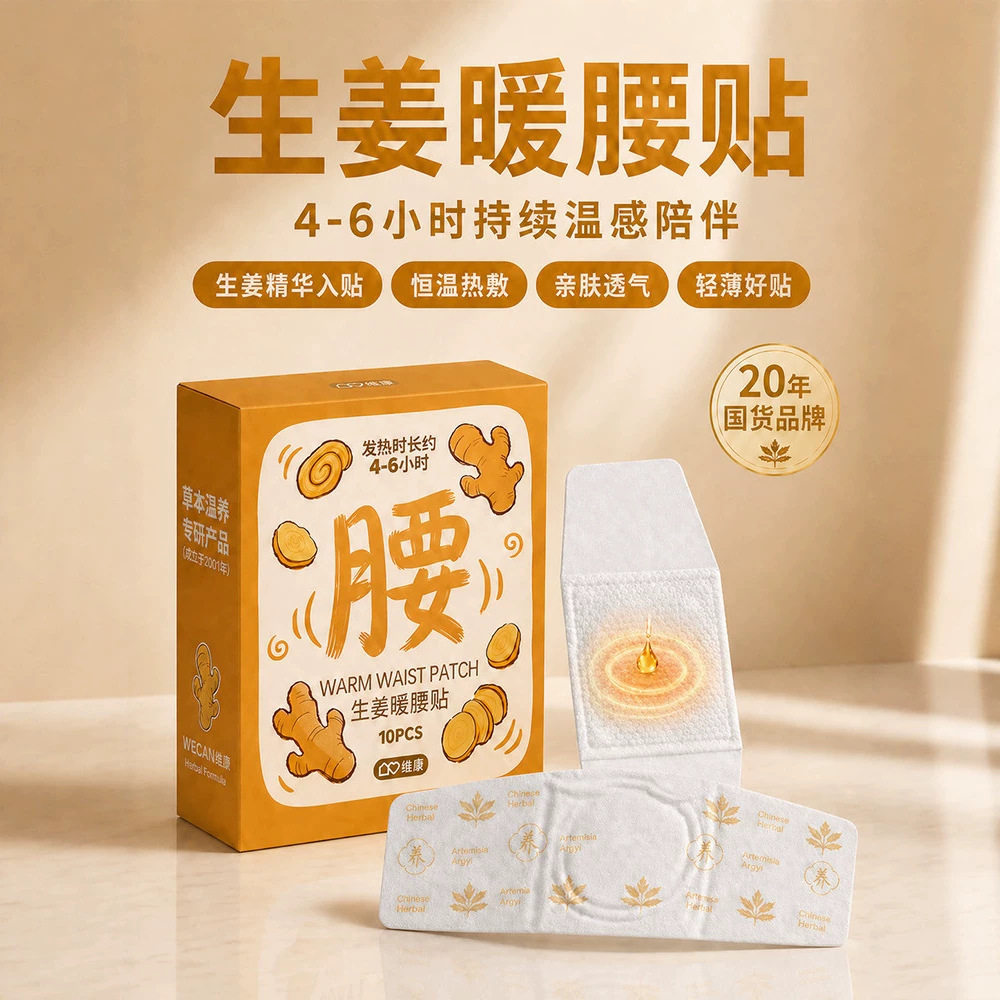 维康生姜暖腰贴恒温自发热护腰带