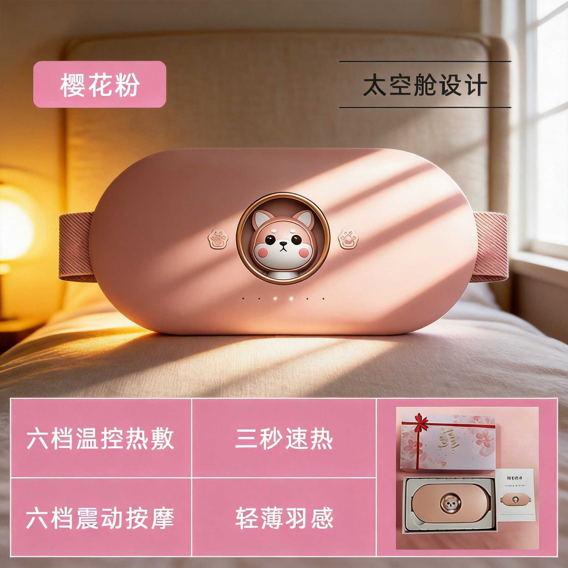 保暖暖宫腰带六档温控震动按摩+