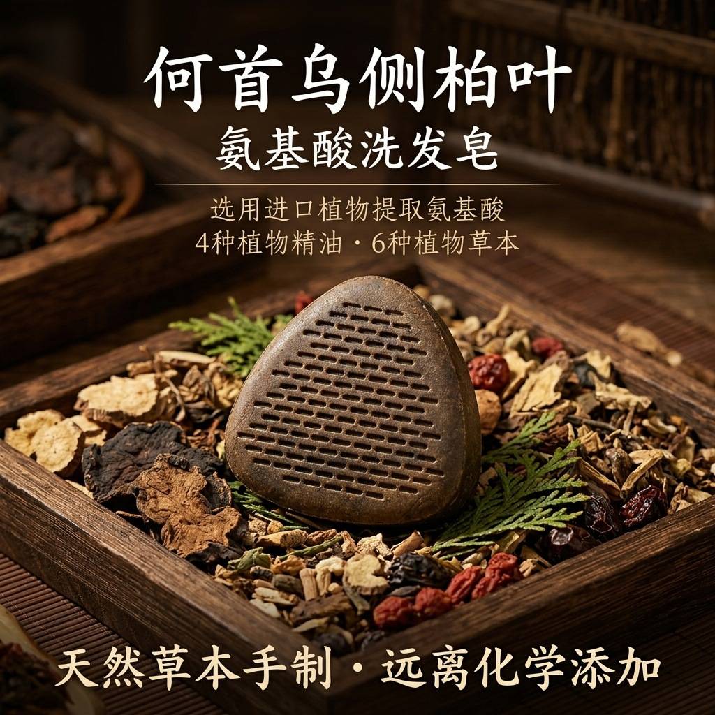 何首乌侧柏叶洗发皂|天然乌斯曼