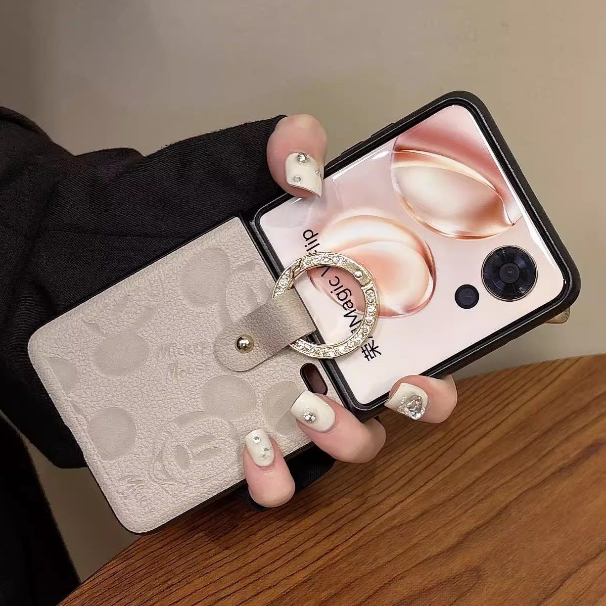 适用于荣耀magicvflip2手机壳折叠屏一体壳小米mixflip指环扣保护套中轴小折叠款三星Galaxy Z Flip7女款