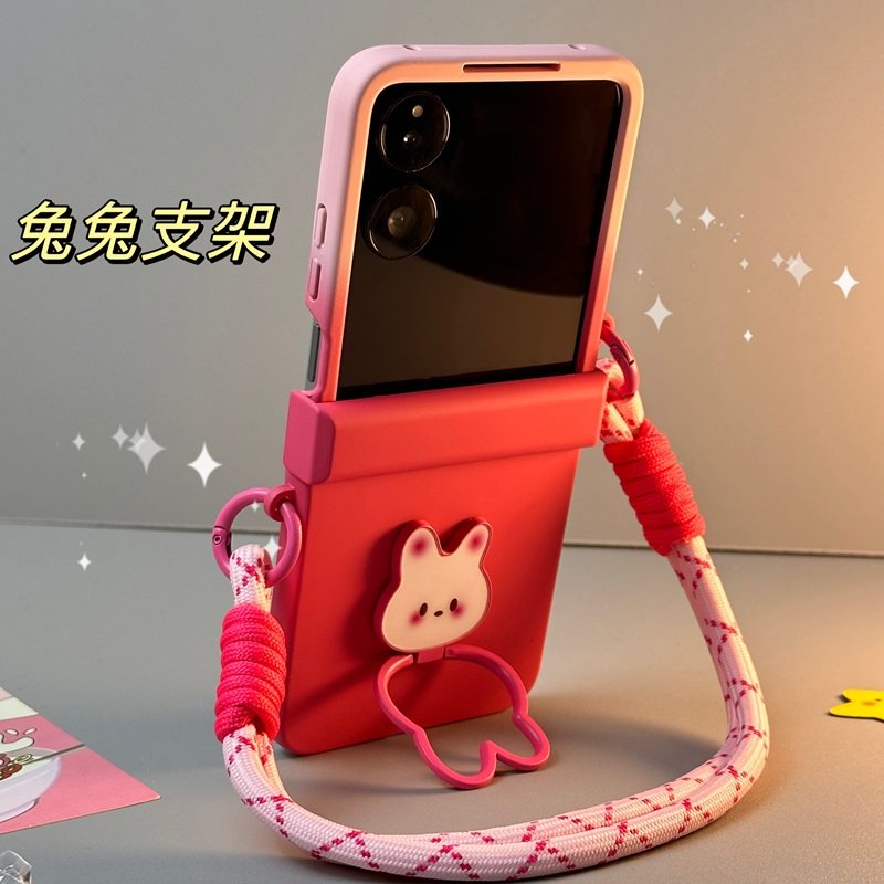 适用荣耀Magic V Flip2手机壳折叠小米mixflip2渐变magicvflip壳膜一体钢化膜手提斜跨中轴全包保护支架