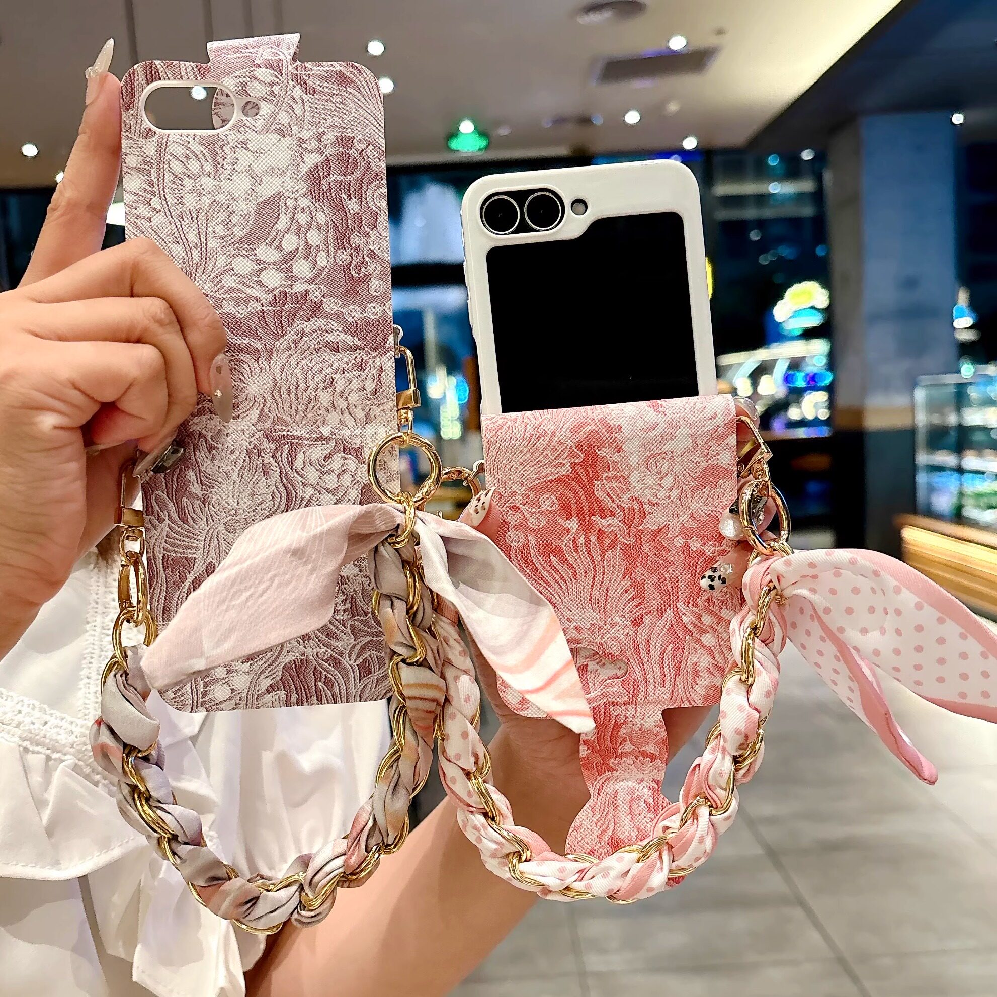 适用三星galaxyzflip6手机壳新款zflip5笔记本彩绘民族风中轴全包防摔折叠屏zflip7保护套时尚女款手提翻盖