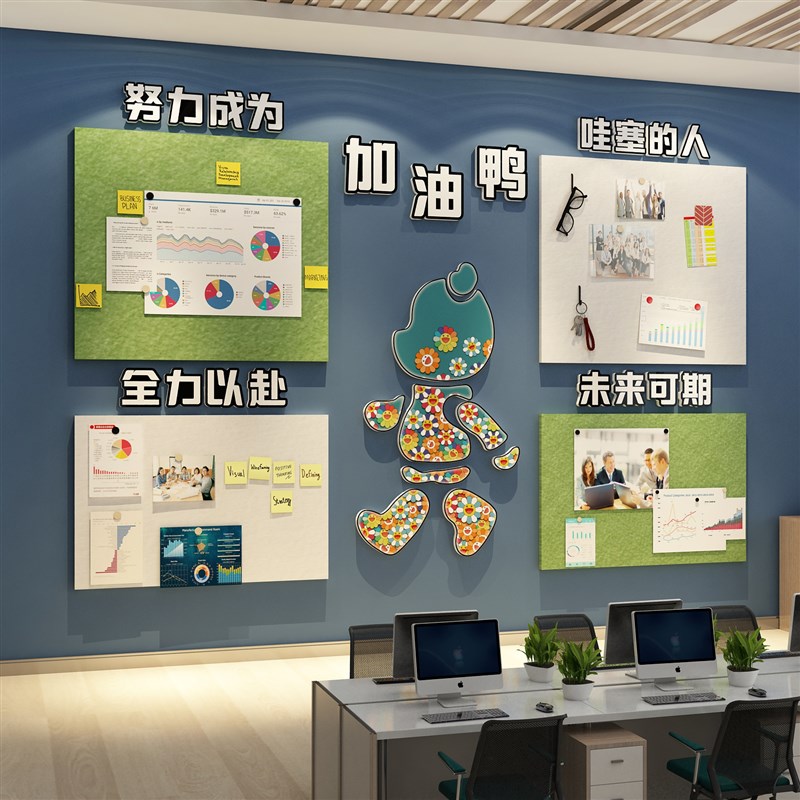 毛毡板公告栏员工风采展示团队办室墙面装饰企业文化司布置贴照片