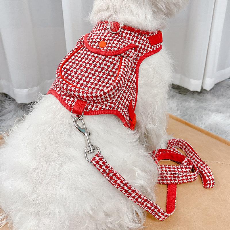 狗狗牵引绳狗绳猫咪绳子胸背带牵引猫小型犬宠物用品小狗背心式猫